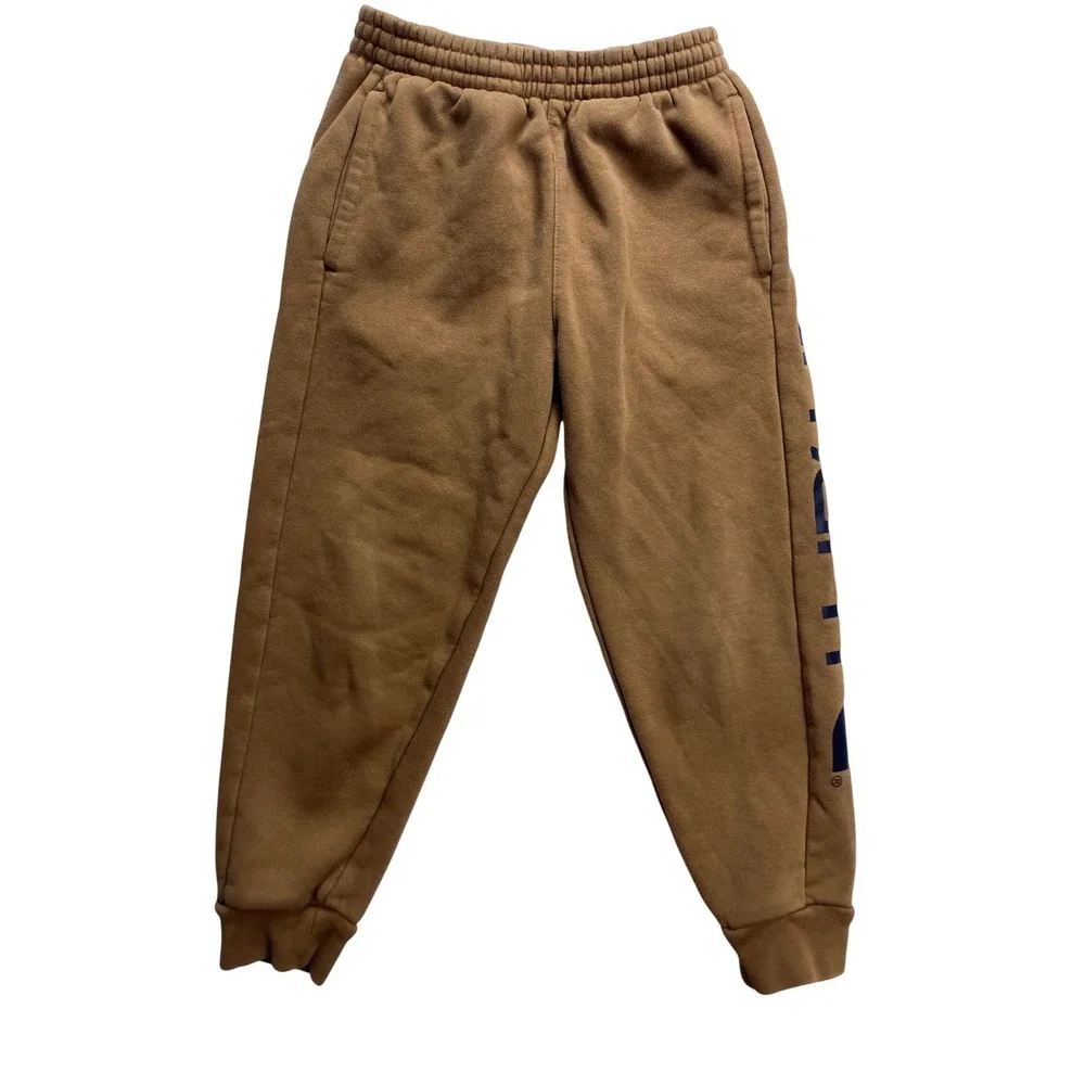 Carhartt‎ Sweatpants Kids 6 Brown Excellent Logo Graphic Fleece Joggers BN8430-B